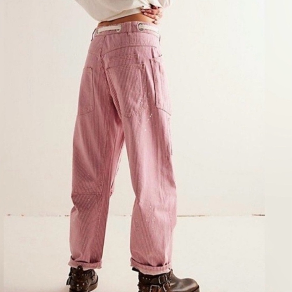 We The Free by Free People:”Moxie” Low Slung Pull-On Barrel Jeans NWOT - Picture 3 of 10